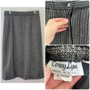 Corey Lynn Vintage Wool Blend Pencil Skirt Size 8